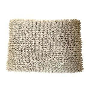 RACHEL RACHEL ROY Chenille Gray Soft Ultra Water Absorbent Grey Bath Mat EUC